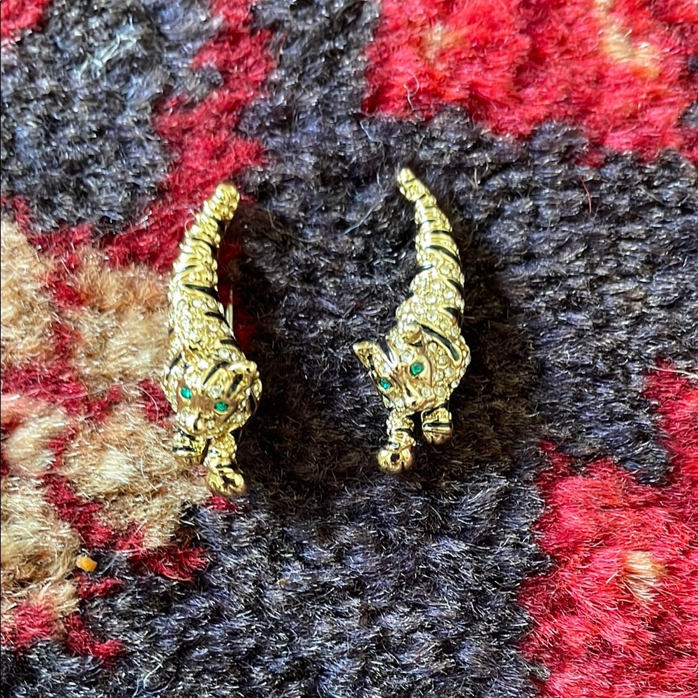 Gold and Green Stella and Dot Earrings